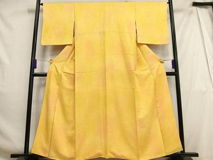 平和屋着物■上質な小紋 花尽くし地紋 暈し染め 正絹 逸品 AABH0983oa