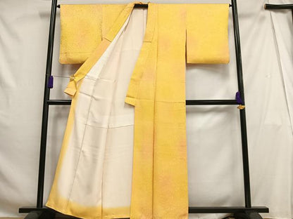 平和屋着物■上質な小紋 花尽くし地紋 暈し染め 正絹 逸品 AABH0983oa