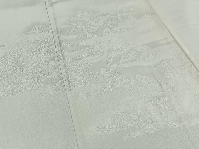 平和屋着物■無地絵羽訪問着 風景地紋 薄雲鼠色 正絹 逸品 未使用 AABH0985oa