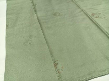 平和屋着物■上質な小紋　作家物　草花文　金彩　正絹　逸品　未使用　AABH0986oa