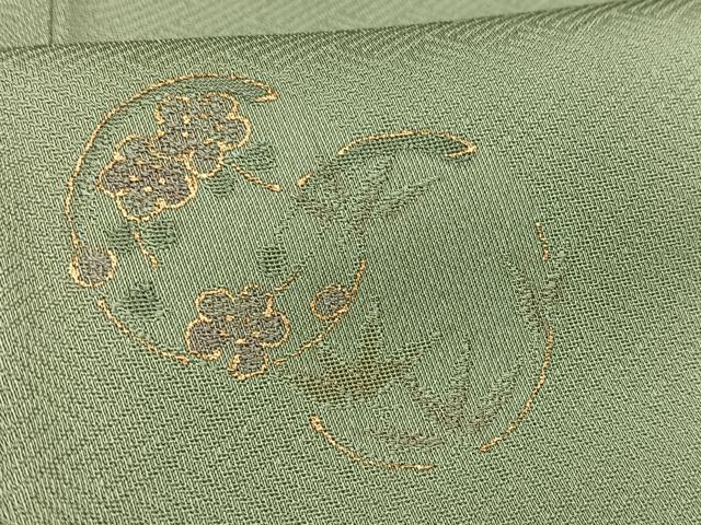 平和屋着物■上質な小紋　作家物　草花文　金彩　正絹　逸品　未使用　AABH0986oa