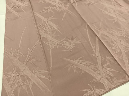 平和屋着物■上質な色無地 笹竹地紋 鴇浅葱色 正絹 逸品 AABH0991oa