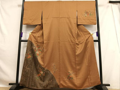 平和屋着物■訪問着 枝花文 金彩 正絹 逸品 AABH0994oa