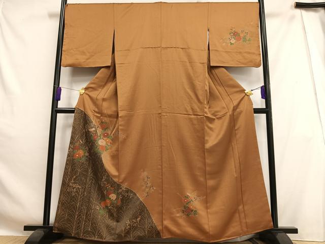 平和屋着物■訪問着 枝花文 金彩 正絹 逸品 AABH0994oa