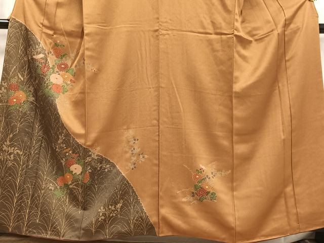 平和屋着物■訪問着 枝花文 金彩 正絹 逸品 AABH0994oa