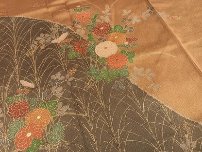 平和屋着物■訪問着 枝花文 金彩 正絹 逸品 AABH0994oa