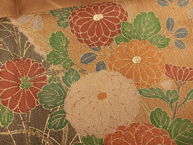 平和屋着物■訪問着 枝花文 金彩 正絹 逸品 AABH0994oa