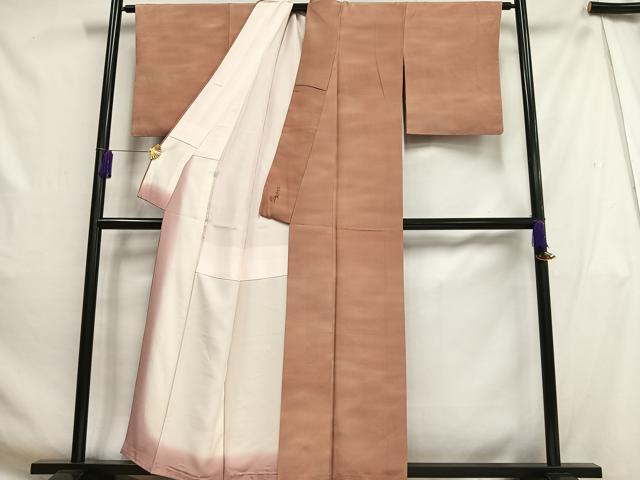 平和屋着物■虹色創家 本郷大田子 小紋 霞文 暈し染め 正絹 逸品 AABH0995oa