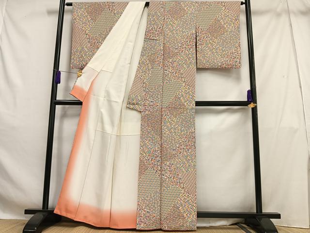 平和屋着物■上質な小紋 吉祥花文 正絹 逸品 AABH1039oa