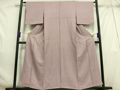 平和屋着物■上質な色無地　紋意匠　梅鼠色　正絹　逸品　AABH1048oa