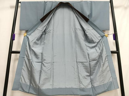 平和屋着物■男性 長襦袢 袷 風景樹林文 金彩 正絹 逸品 AABH1054oa