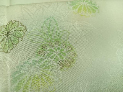 平和屋着物■上質な小紋 草花文 暈し染め 金糸 正絹 逸品 AABH1060oa