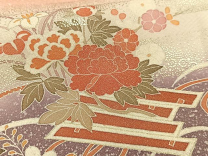 平和屋着物■訪問着　花筏文　暈し染め　金彩　正絹　逸品　未使用　AABH1065oa