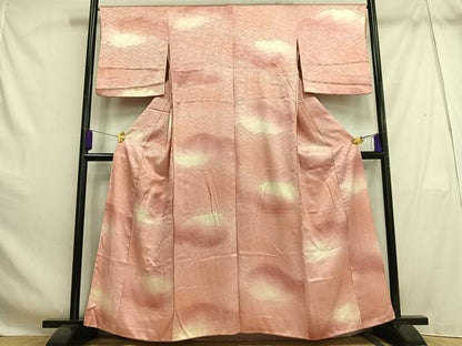 平和屋着物■上質な小紋　立波青海波　暈し染め　正絹　逸品　AABH1066oa