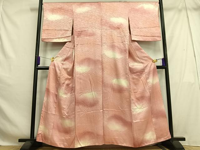平和屋着物■上質な小紋　立波青海波　暈し染め　正絹　逸品　AABH1066oa