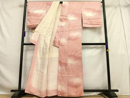 平和屋着物■上質な小紋　立波青海波　暈し染め　正絹　逸品　AABH1066oa