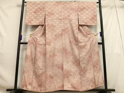 平和屋着物■上質な小紋 梅青海波地紋 暈し染め 正絹 逸品 AABH1070oa