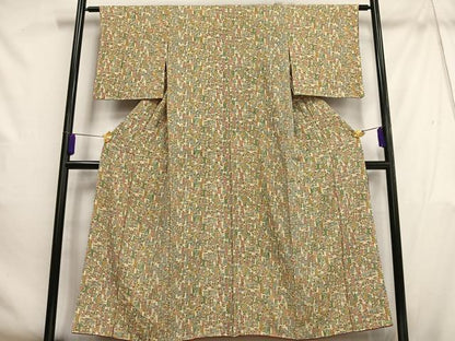 平和屋着物■上質な小紋 花屏風文 正絹 逸品 AABH1073oa