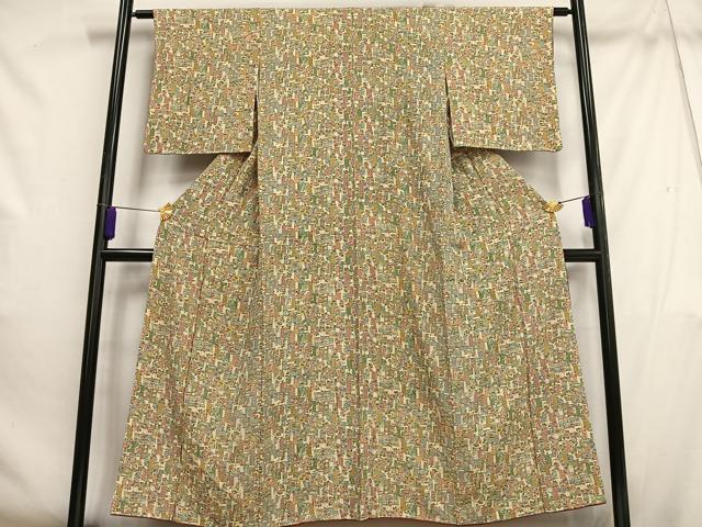 平和屋着物■上質な小紋 花屏風文 正絹 逸品 AABH1073oa