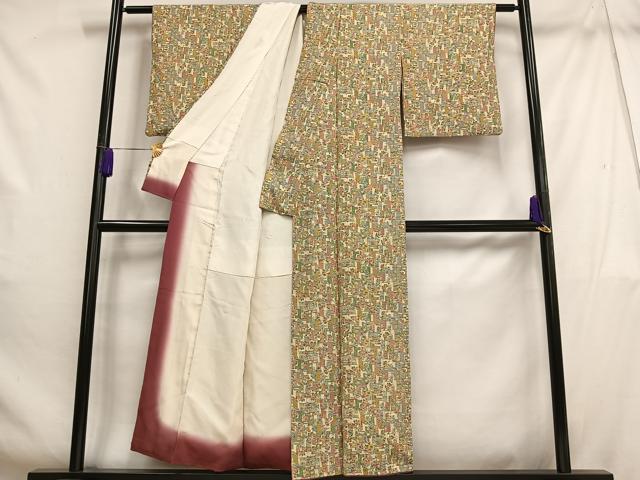 平和屋着物■上質な小紋 花屏風文 正絹 逸品 AABH1073oa