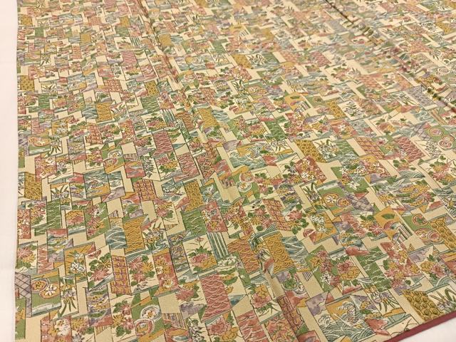 平和屋着物■上質な小紋 花屏風文 正絹 逸品 AABH1073oa