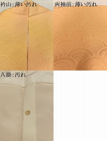 平和屋着物■上質な小紋　青海波地紋　暈し染め　正絹　逸品　AABH1074oa