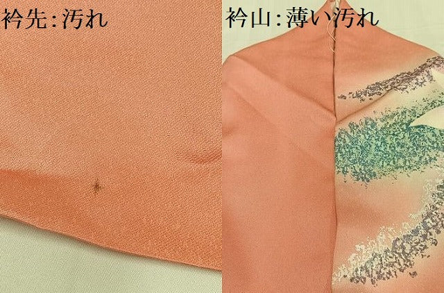 平和屋着物■豪華振袖　舞蝶文　暈し染め　銀彩　正絹　逸品　AABH1077oa