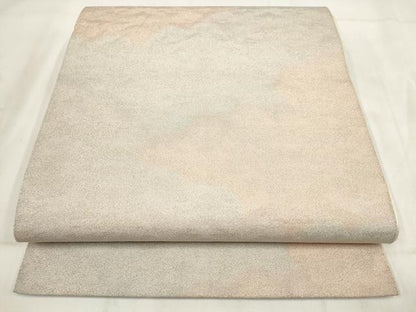 平和屋着物◎六通柄袋帯　雲重ね文　金糸　正絹　逸品　AABH1177wj