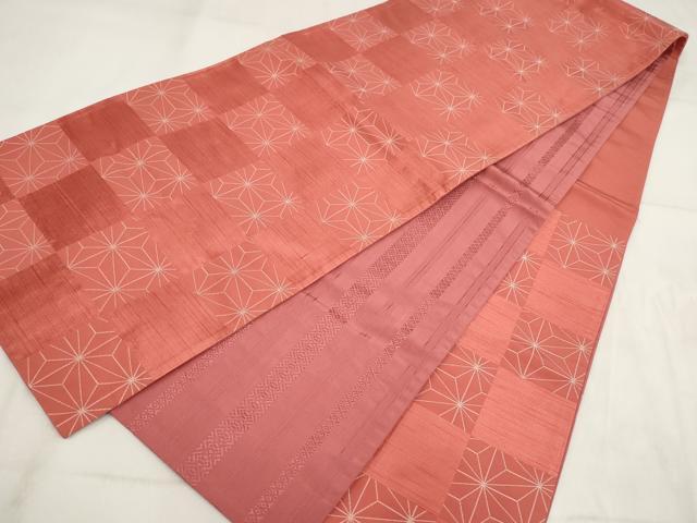 平和屋着物◎両面六通柄京袋帯　市松文　正絹　逸品　AABH1204wj