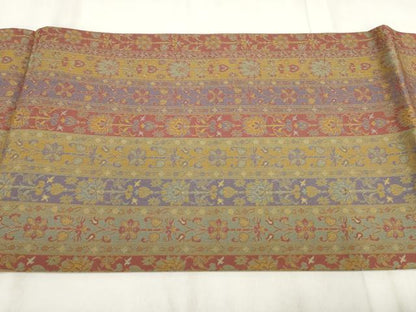 平和屋着物◎全通柄京袋帯　花唐草間道　正絹　逸品　AABH1221wj