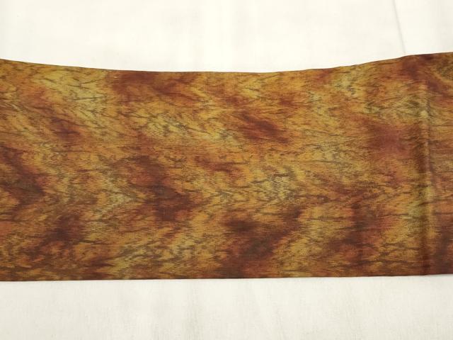 平和屋着物◎全通柄九寸名古屋帯　霞文　正絹　逸品　AABH1225wj