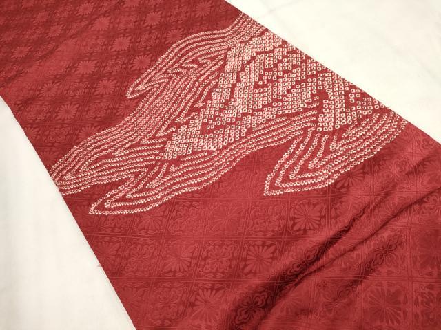 平和屋着物◎つけ帯　絞り　霞文　正絹　逸品　AABH1262wj