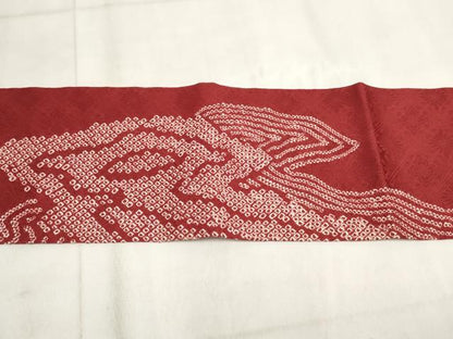 平和屋着物◎つけ帯　絞り　霞文　正絹　逸品　AABH1262wj