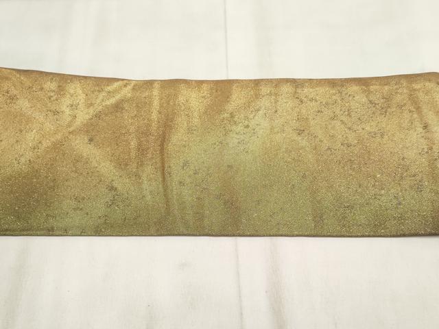 平和屋着物◎九寸名古屋帯 霞文 金糸 正絹 逸品 AABH1367wj