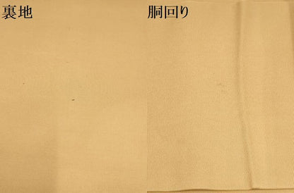 平和屋着物●塩瀬　九寸名古屋帯　友禅　手描き　雪輪花文　正絹　逸品　AABH1836wj