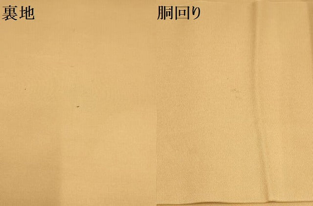平和屋着物●塩瀬　九寸名古屋帯　友禅　手描き　雪輪花文　正絹　逸品　AABH1836wj