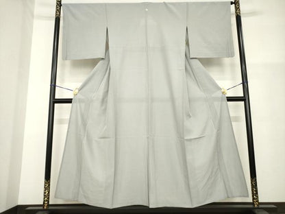 平和屋着物＊夏物 色無地 絽 茶鼠色 正絹 逸品 AABH1923ck