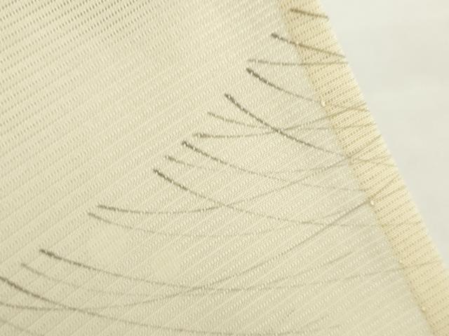 平和屋着物＊夏物 小紋 絽 手描き 枝花文 正絹 逸品 AABH1928ck
