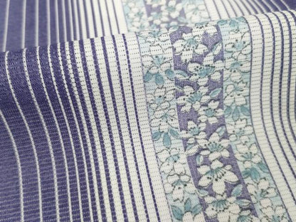 平和屋着物＊夏物 小紋 絽 花間道 暈し染め 洗える着物 AABH1937ck