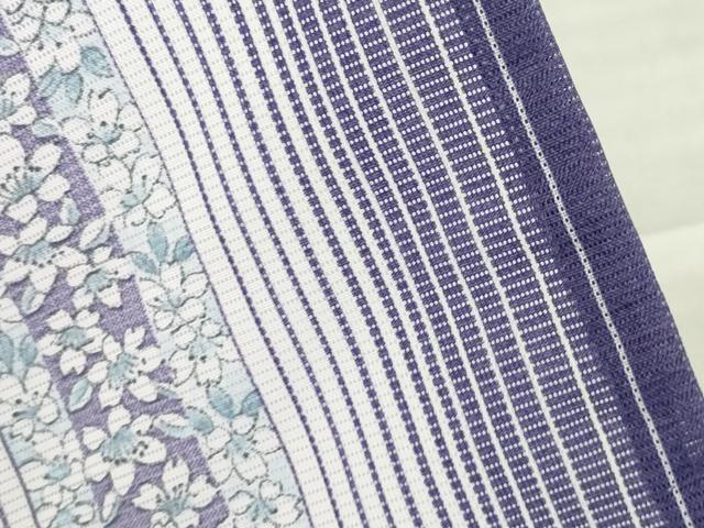 平和屋着物＊夏物 小紋 絽 花間道 暈し染め 洗える着物 AABH1937ck