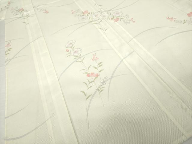 平和屋着物＊夏物 小紋 絽 草花文 洗える着物 AABH1939ck