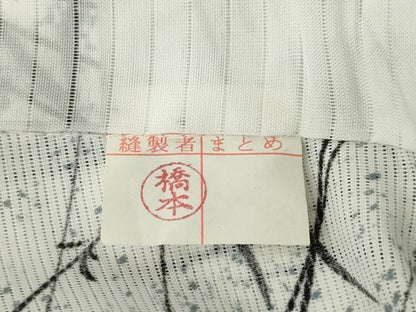 平和屋着物＊夏物 小紋 絽 草花文 洗える着物 AABH1940ck