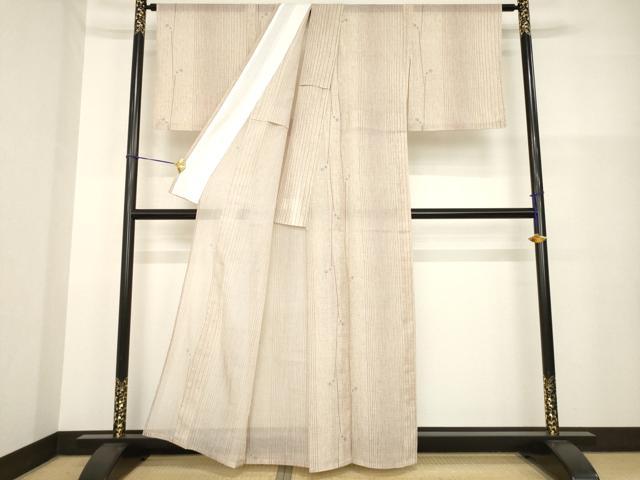 平和屋着物＊夏物 小紋 間道 洗える着物 AABH1948ck