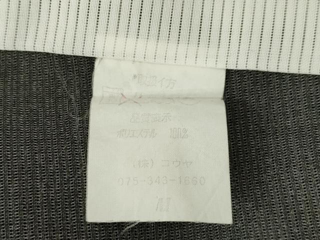 平和屋着物＊夏物 小紋 絽 短冊花文 黒地 洗える着物 AABH1950ck