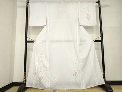 平和屋着物＊夏物 訪問着 絽 草花文 洗える着物 AABH1953ck