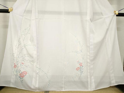 平和屋着物＊夏物 訪問着 絽 草花文 洗える着物 AABH1953ck