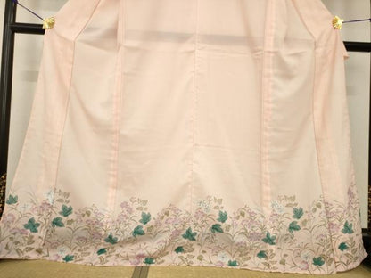 平和屋着物＊夏物 訪問着 絽 草花文 洗える着物 AABH1955ck