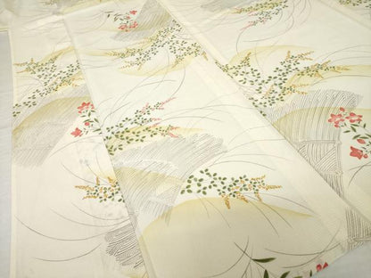 平和屋着物＊夏物 小紋 絽 草花文 暈し染め 三越扱い 正絹 逸品 AABH1967ck
