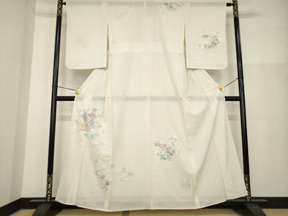 平和屋着物＊夏物 訪問着 絽 流水花文 高島屋扱い 正絹 逸品 AABH1969ck