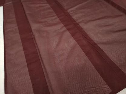 平和屋着物＊夏物 色無地 絽 葡萄茶色 洗える着物 AABH1972ck